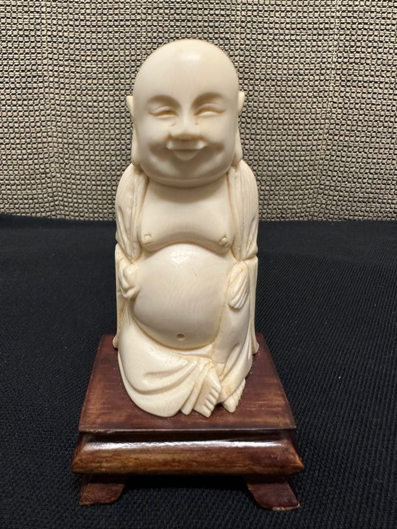 仏像　天然素材　マンモス　象牙調　彫刻 古美術