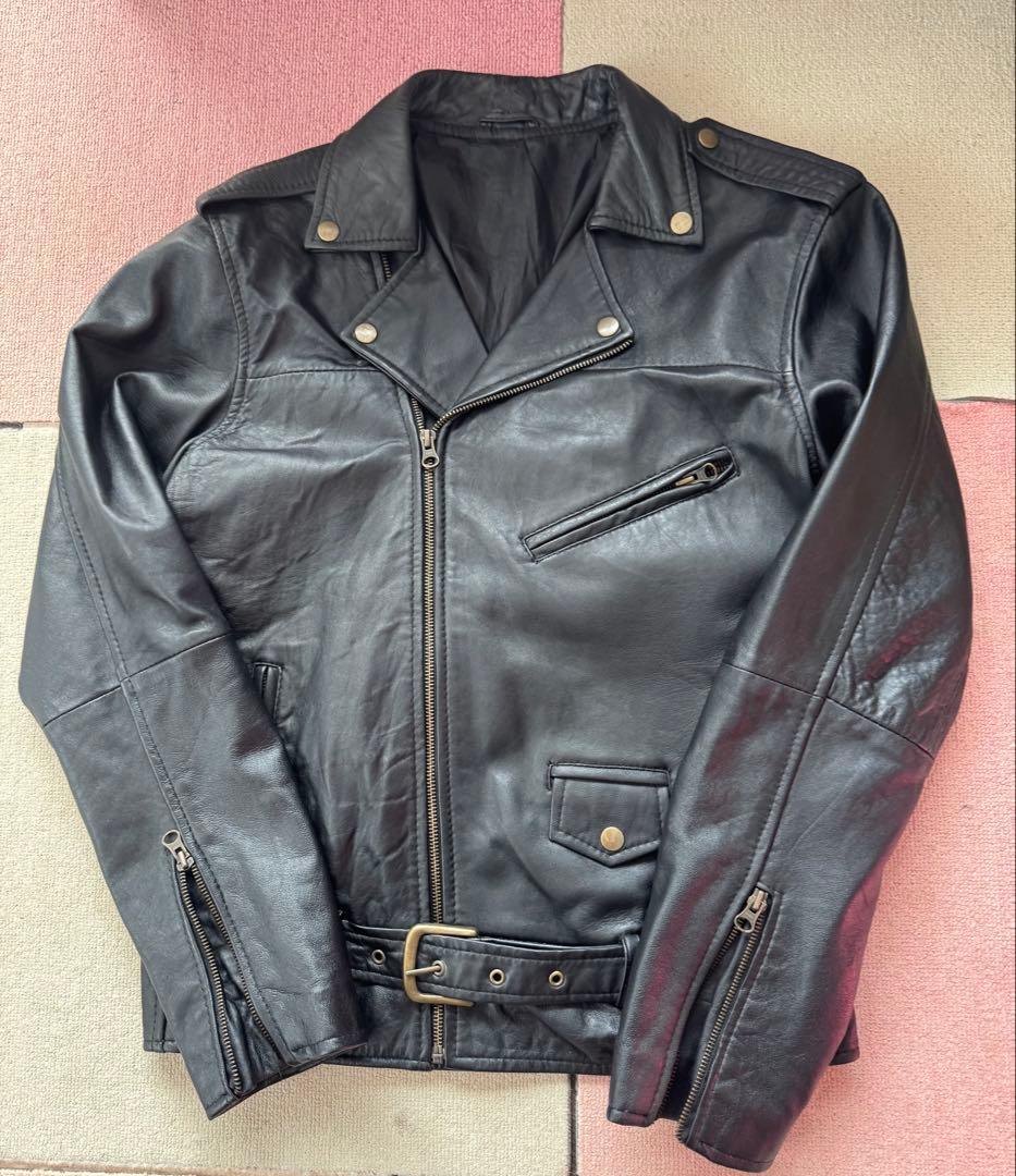 ブラック ダブルライダース レザージャケット