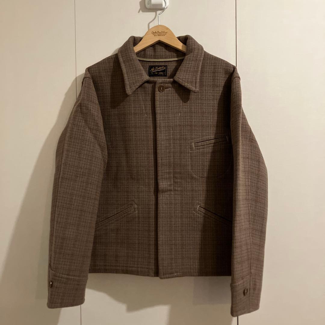 アットラスト ウールスポーツジャケット 42 チェック グレーパープル系 アットラスト ウールスポーツジャケット 42 チェック グレーパープル系