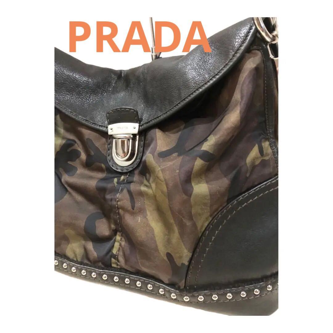 プラダ　カモフラージュ　ハンドバッグ　迷彩
