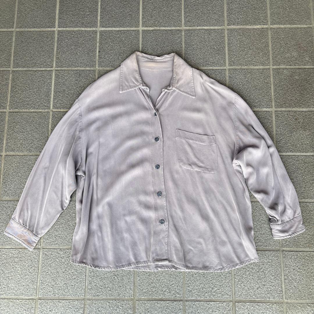 50s ギャバジン長袖シャツ　vintage