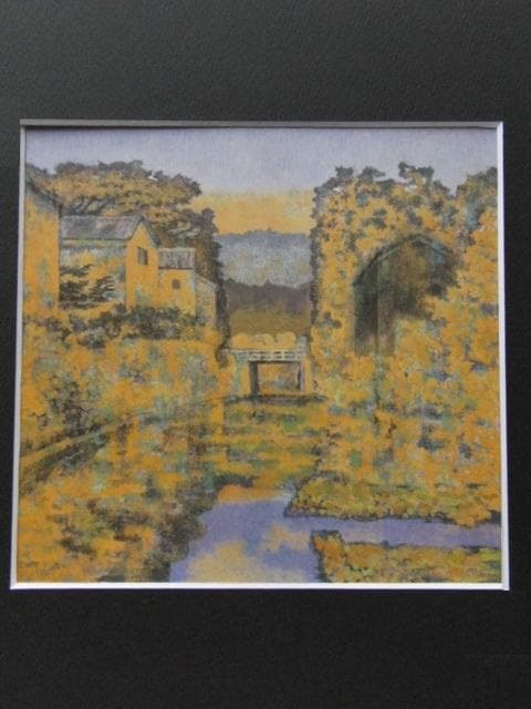 細木成實、【日暮】、希少な額装用画集画、新品高級額 額装付、状態良好