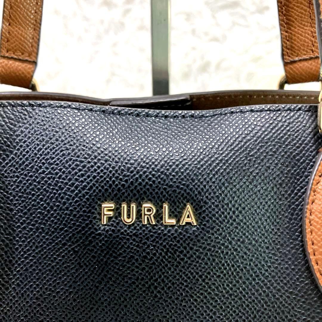 FURLA フルラ ミネルヴァトートバッグ S バイカラー 2way 保存袋付き
