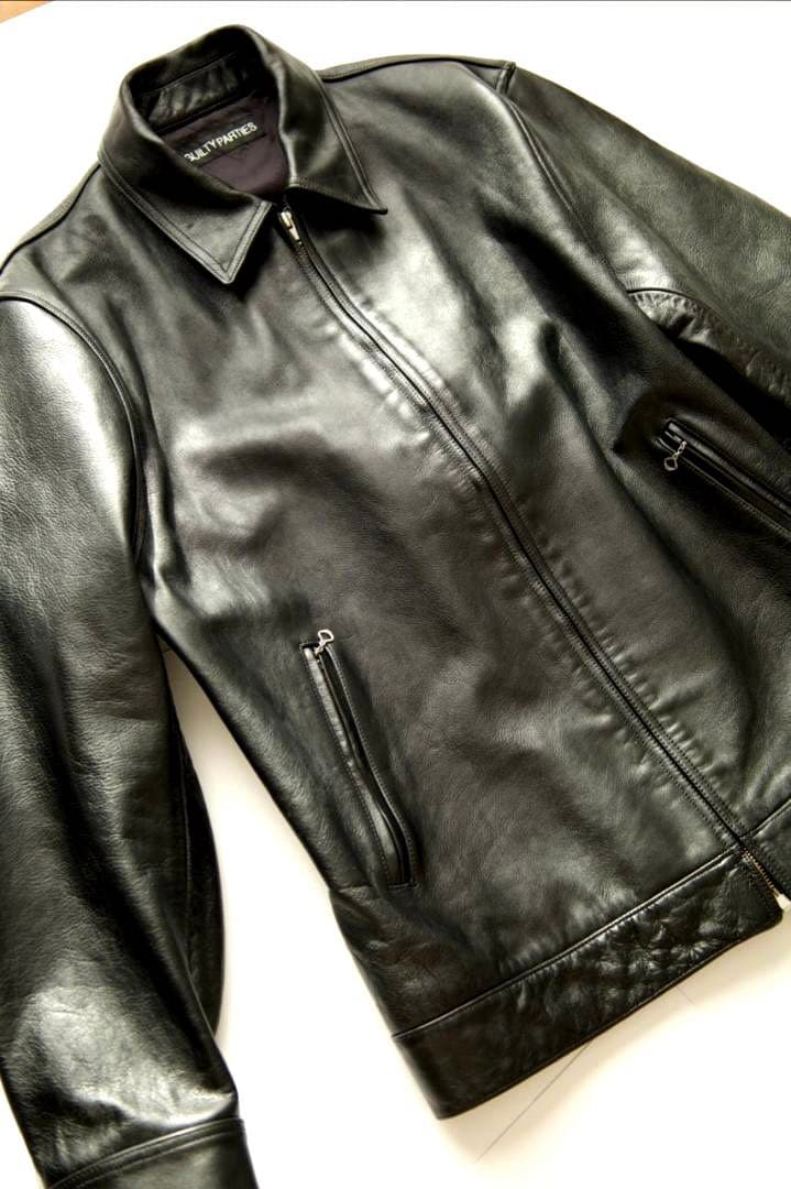 GUILTYPARTIES レザージャケット 黒 シングルライダース 極美品 MinoriTY（マイノリティ） ライダース ジャケット メンズ シングル