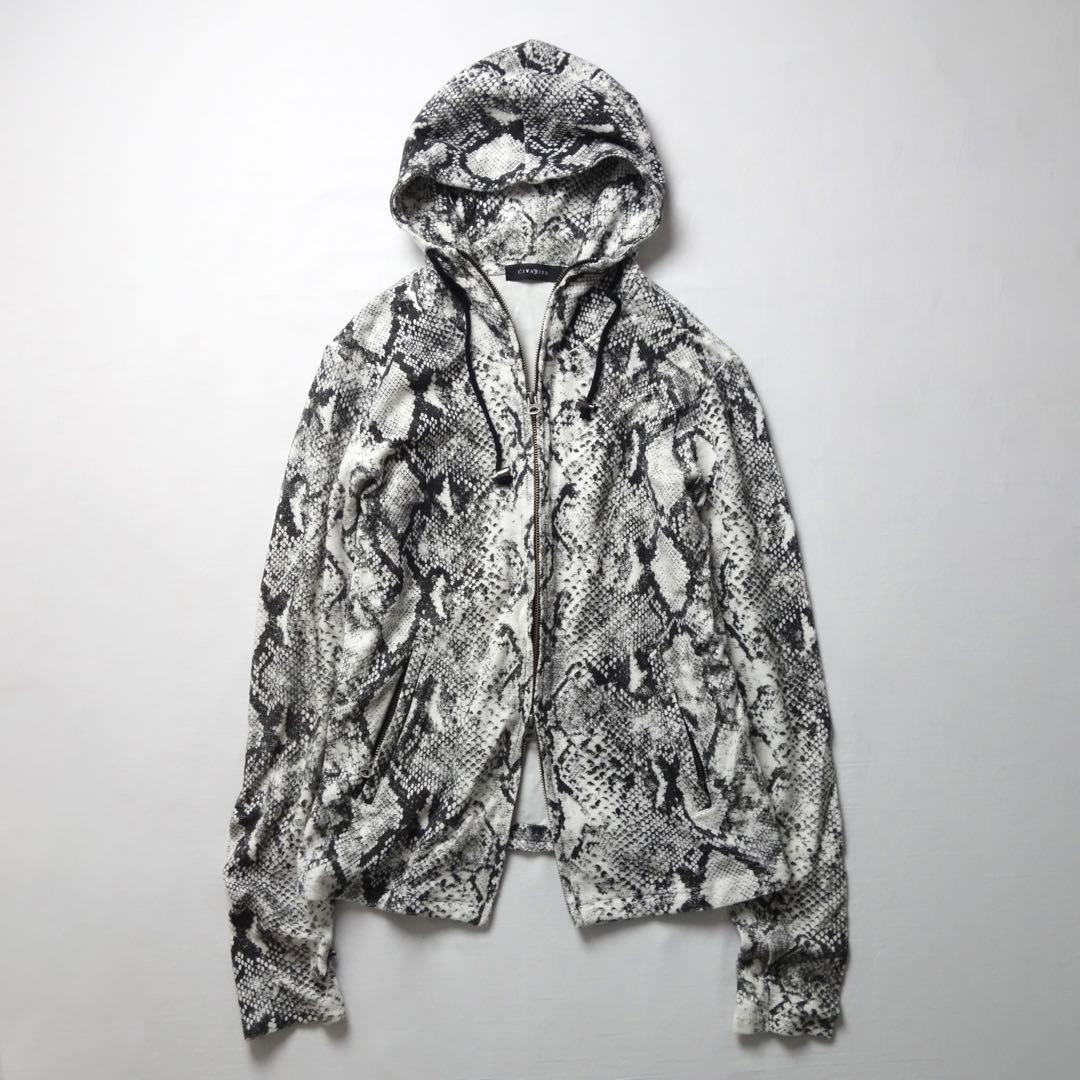 トップス 00s CIVARIZE Python Zip-up Hoodie vkei 大阪店WEB限定受注制【Chikashitsu +】full zip up knit hoodie
