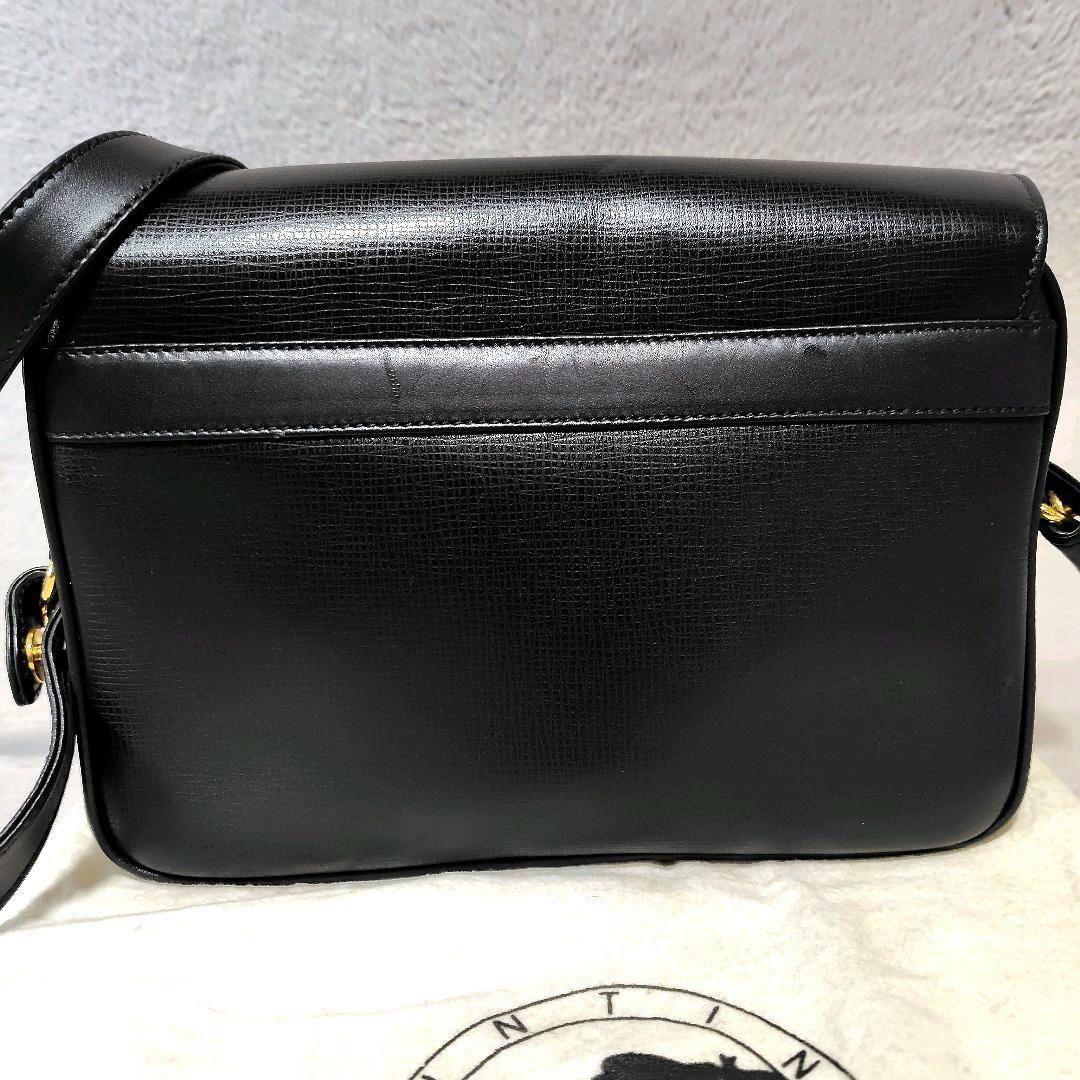 美品✨ ハンティングワールド メッセンジャーバッグ 黒 レザー 金具