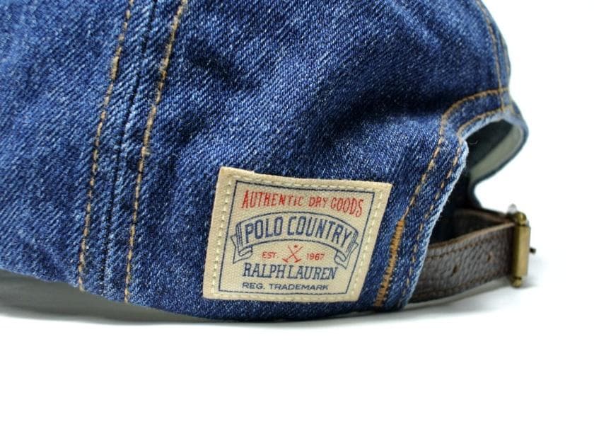 新品【ポロ カントリー】90年代復刻・刺繍デニムベースボールキャップ