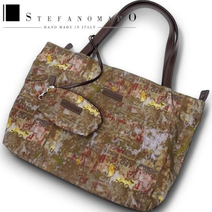 ステファノマーノ イタリア製 リモンタナイロン トートバッグ 定価2.2万