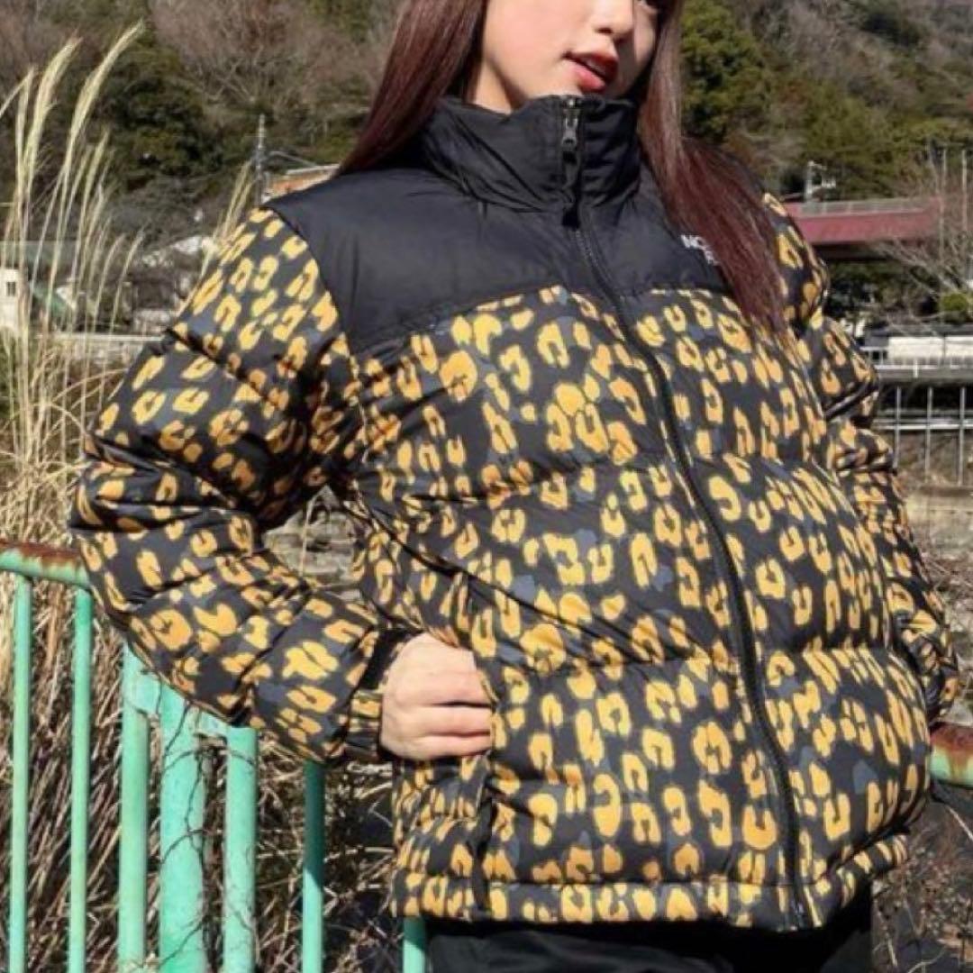 THE NORTH FACE ヒョウ柄ダウンジャケット ヌプシ レオパード柄 - メルカリ