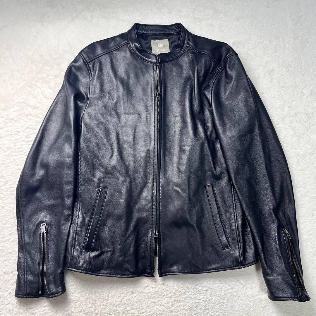 ナノユニバース　ラムレザー　シングルライダース　XL NANO universe（ナノ・ユニバース） 革ジャン ライダース ラムナッパ