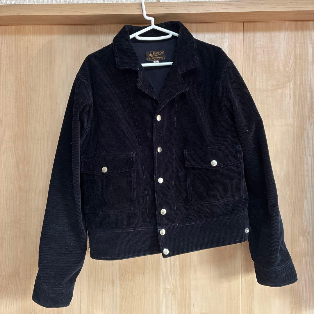 コーデュロイネイビーショートジャケット Woman カラーコーデュロイショートダウンジャケット ネイビー