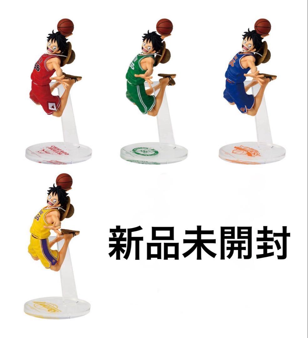 ワンピース × NBA ルフィ フィギュア 4種セット ベースショップ - メルカリ