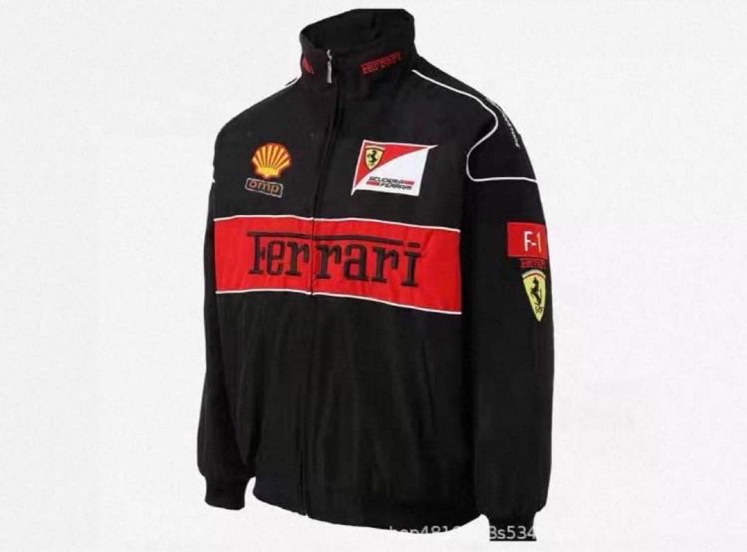 FERRARI 刺繍ロゴ入りデザインジャンパー　 新品未使用品　Mサイズ