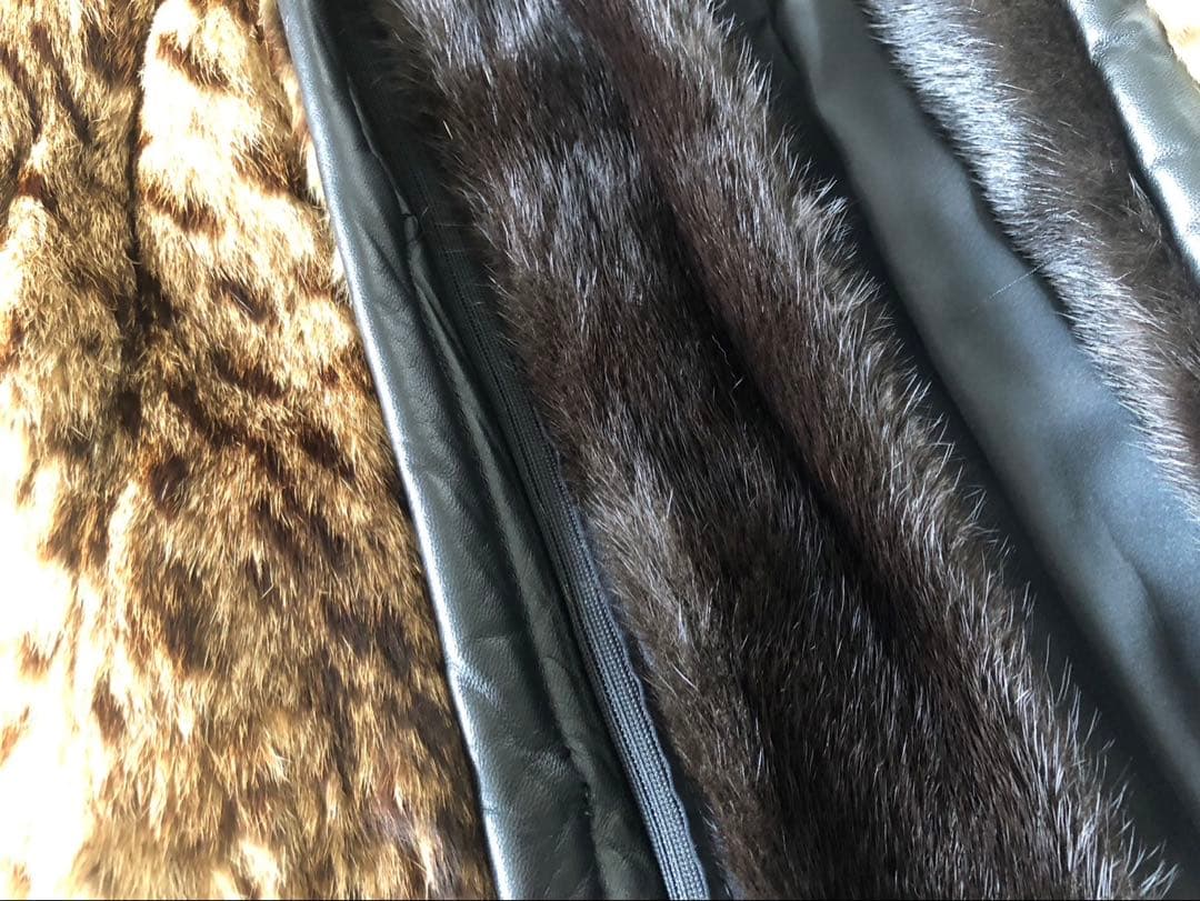 90s ヴィンテージ レオパード ファー レザージャケットY2K archive