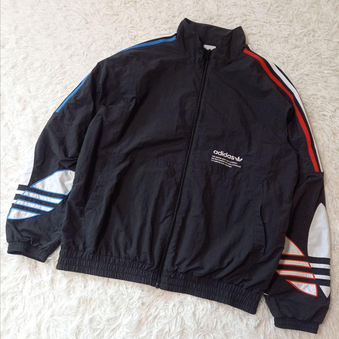 目黒蓮着用 アディダス ナイロンジャージ セットアップ トリコカラー