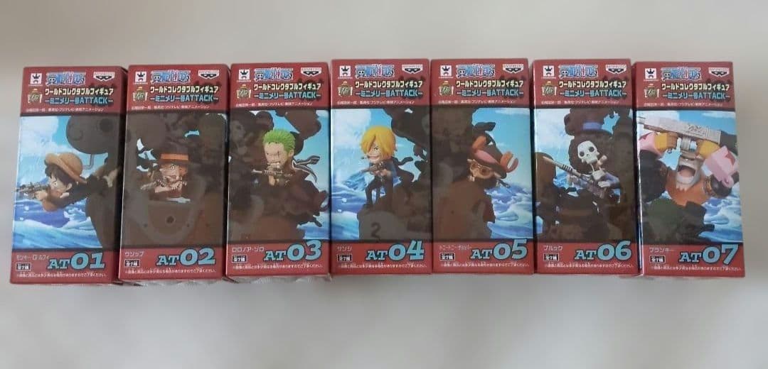 ワンピース フィギュア 7体セット　ミニメリー号ATTACK