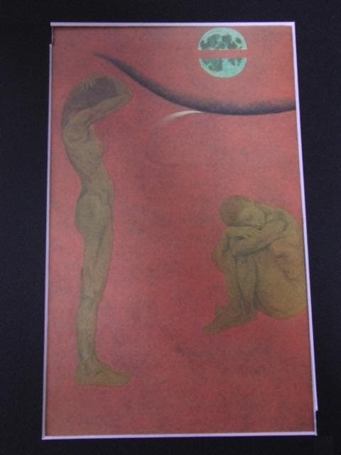 高山辰雄、【絶】、希少な額装用画集画、新品高級額 額装付、状態良好