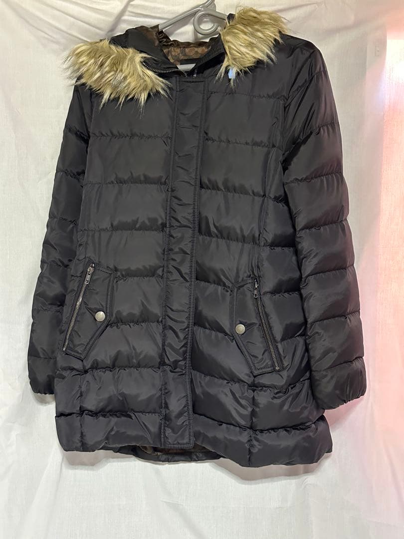 every COACH ファー付きフード 黒 ダウンジャケット