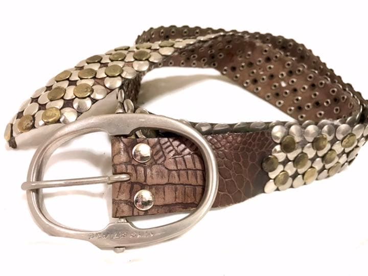 ◆希少◆スタッズベルト　デビルスキン　皮