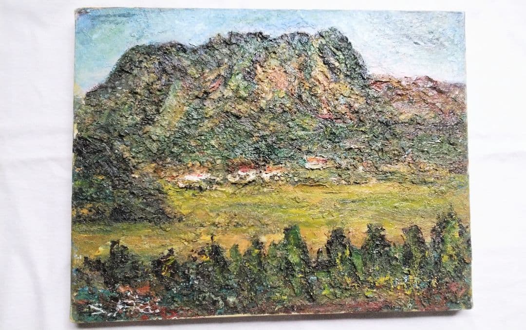 油絵【荒井 作慧】新槐樹社栃木県支部長・荒井慧美術館長・油彩画・風景画