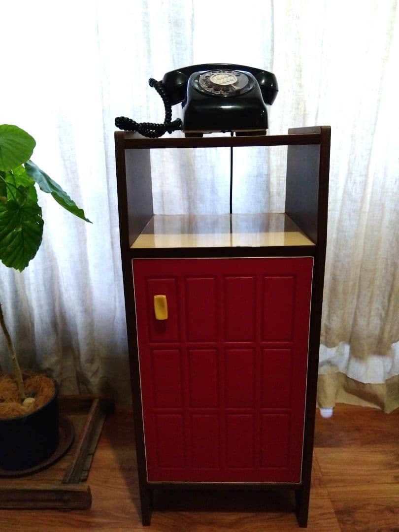 SALE！昭和レトロ 電話台 レトロポップ 当時物 - メルカリ