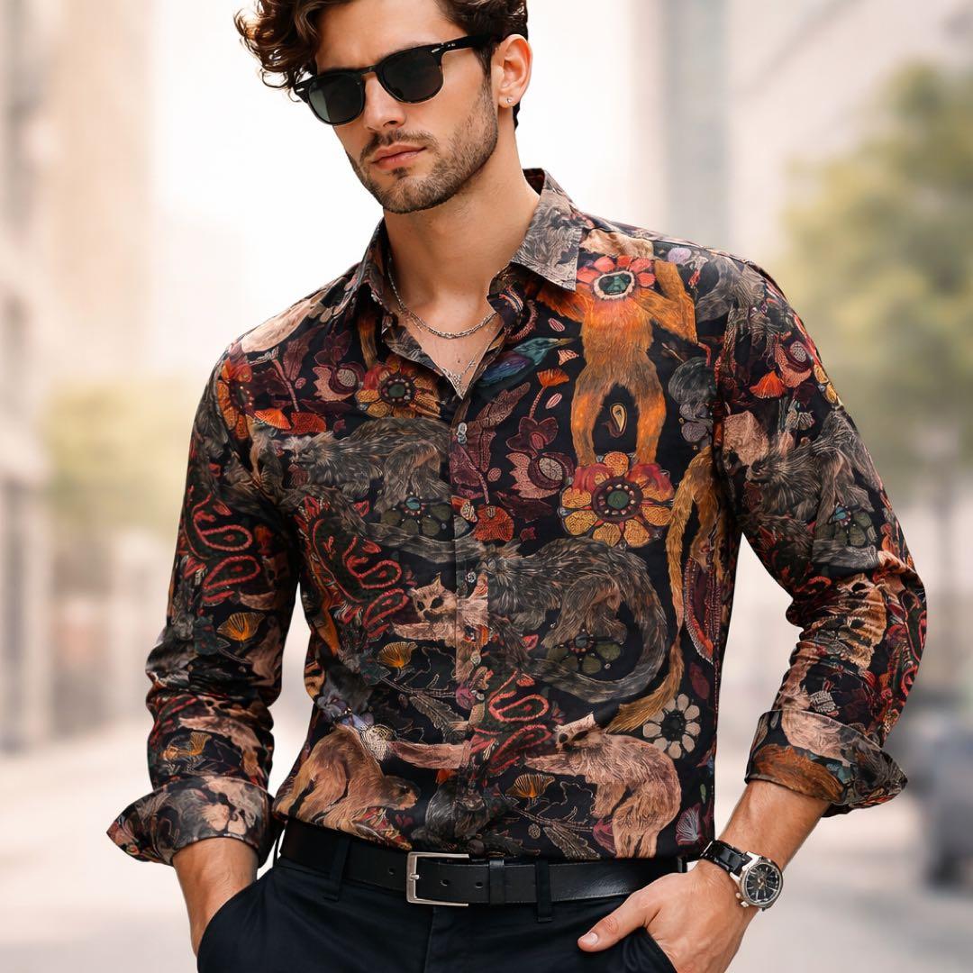 Paul Smith ポールスミス 猿柄 総柄シャツ M - メルカリ