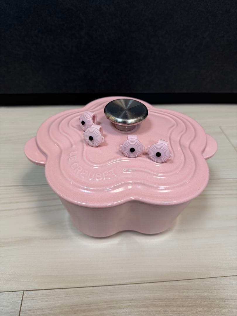 ルクルーゼ　ココットフルール　フレンチローズ ピンク　20cm 鍋