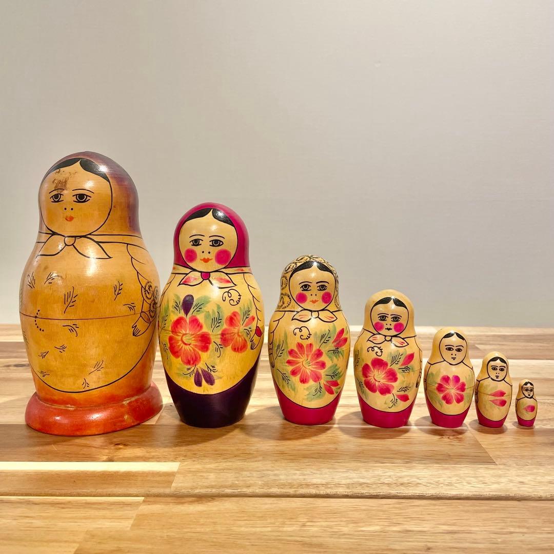 【レア】マトリョーシカ　7個組　ロシア製