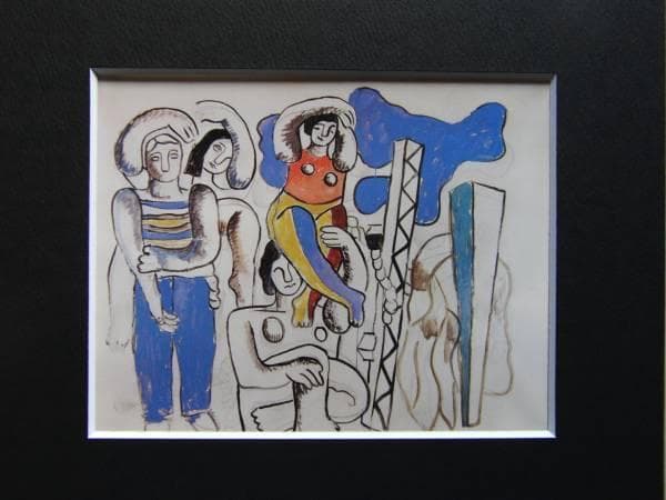 Lejer、Perroquet、希少画集画、状態良好、新品高級額装付