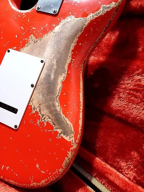 FiestaRed Relic LaquerFinishStratocaster - メルカリ