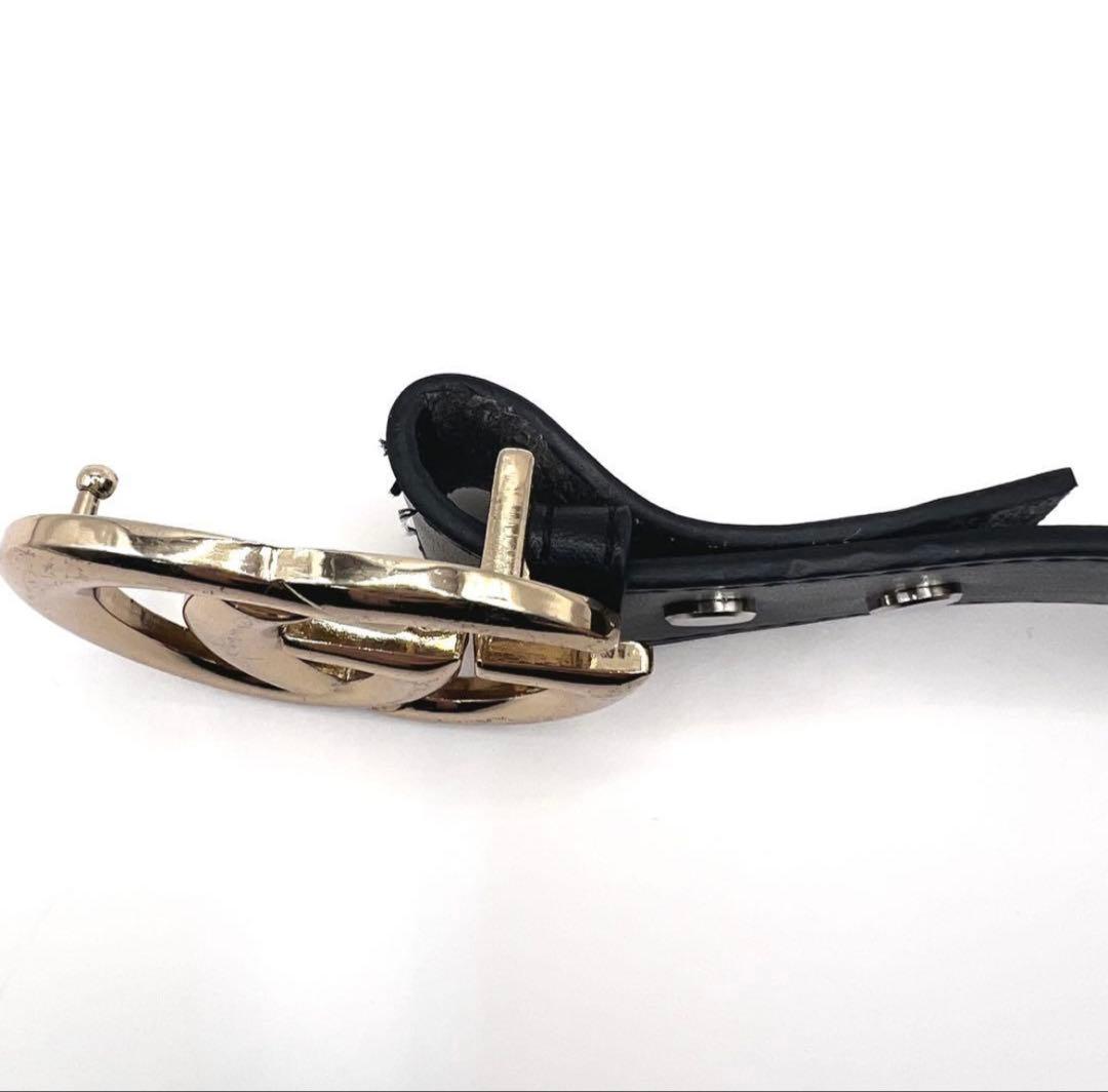 極美品✨GUCCI ベルト 黒 マーモント ゴールド金具 ダブルG GG - メルカリ