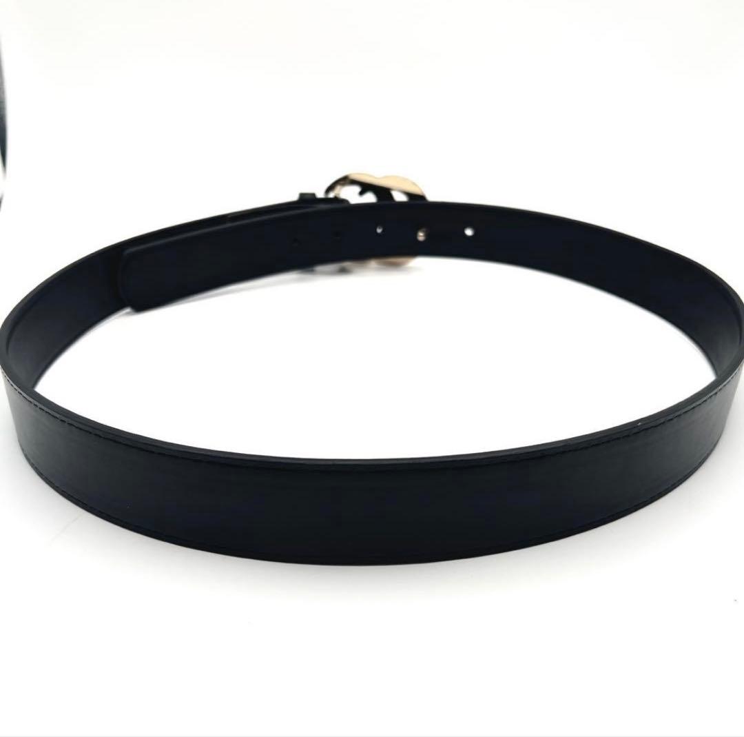 極美品✨GUCCI ベルト 黒 マーモント ゴールド金具 ダブルG GG - メルカリ