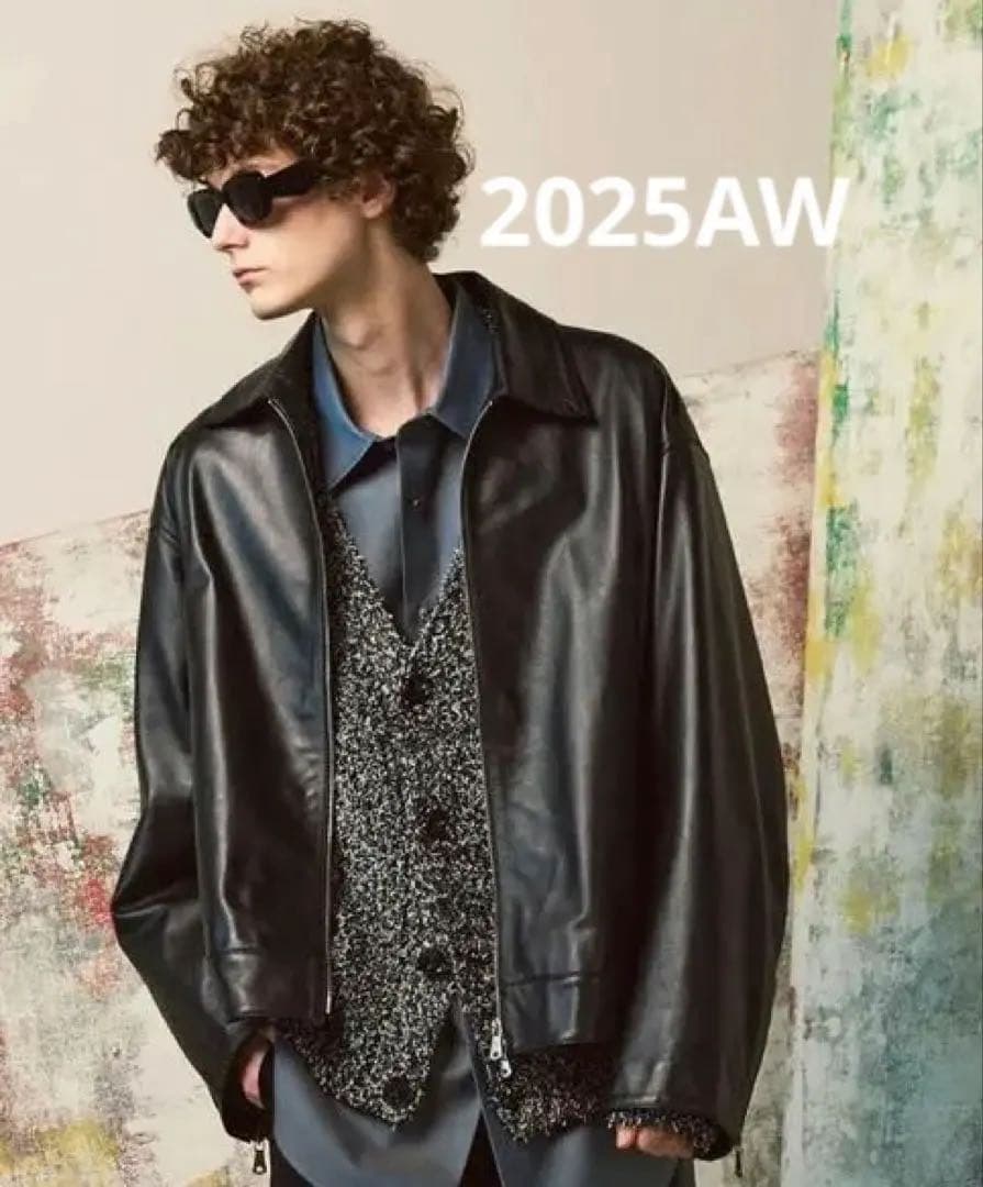 【25AW】メゾンスペシャル 新作レザーライダース 黒 未使用 39,600円