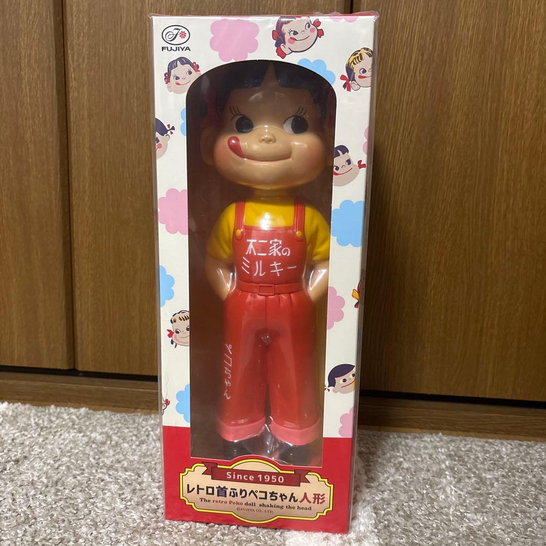 【新品未開封】不二家 レトロ首ふり ペコちゃん人形 フィギュア