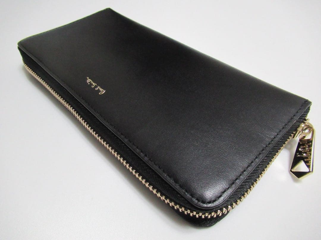 ポールスミス 新品！訳あり エクステリアストライプ ラウンドジップ牛革長財布 黒