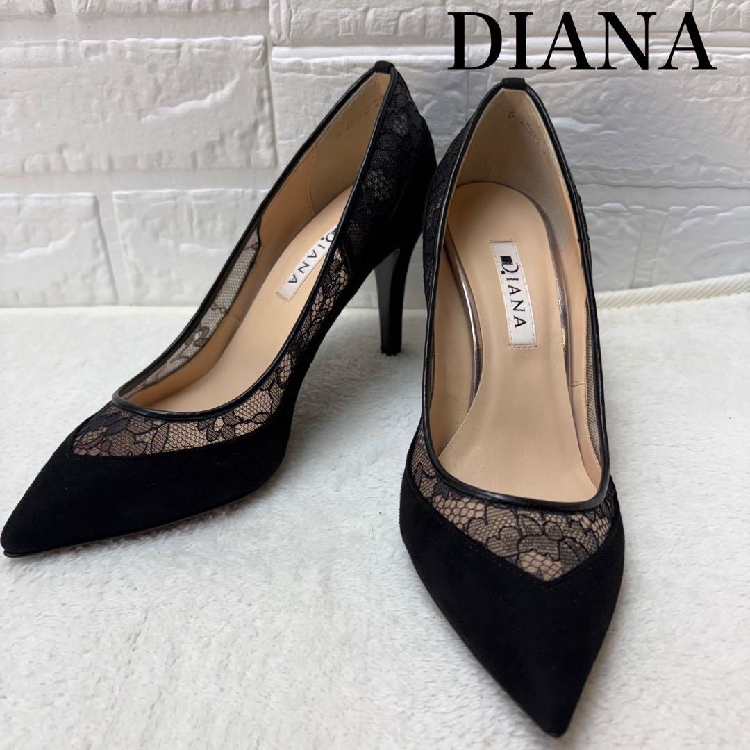 【未使用✨】ダイアナ パンプス レース メッシュ ポインテッドトゥ ピンヒール アルテミス バイ ダイアナ artemis by DIANA メッシュ ポインテッド