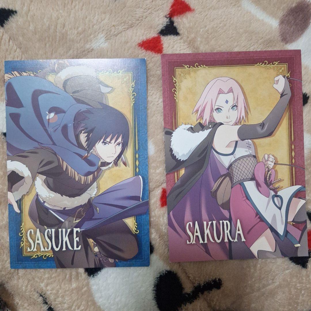 NARUTO 忍伝冒険譚 特典ポストカード うちはサスケ 春野サクラ - メルカリ