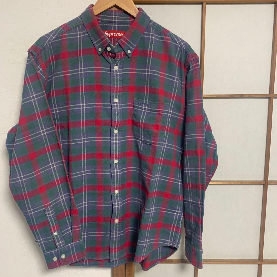 トップス Supreme Plaid flannel shirt M