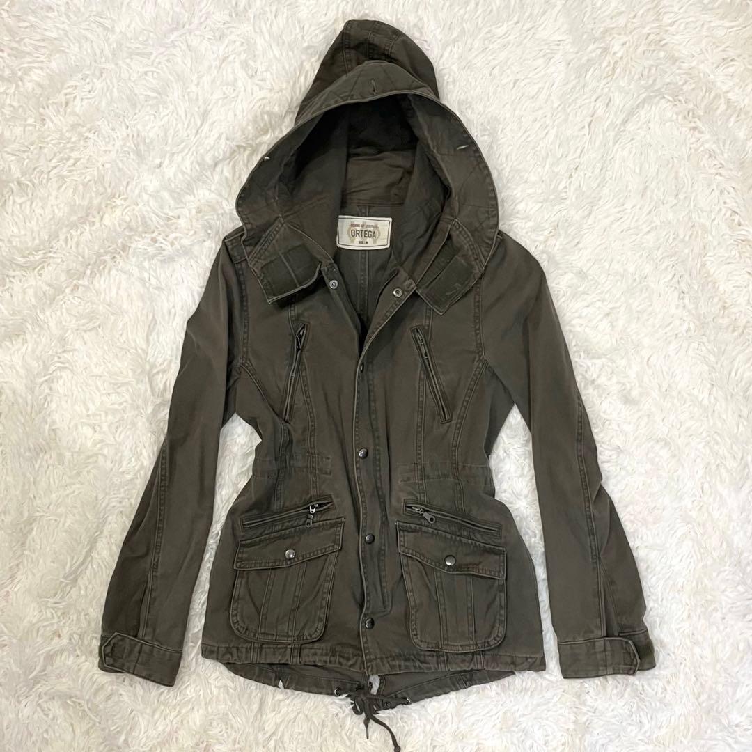 Y2K ミリタリージャケット カーキ フード グランジ 平成ギミックgrunge