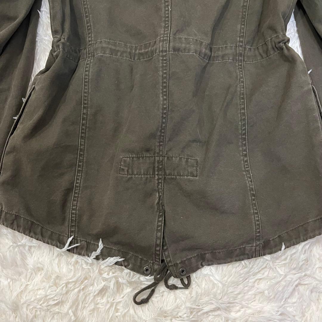 Y2K ミリタリージャケット カーキ フード グランジ 平成ギミックgrunge