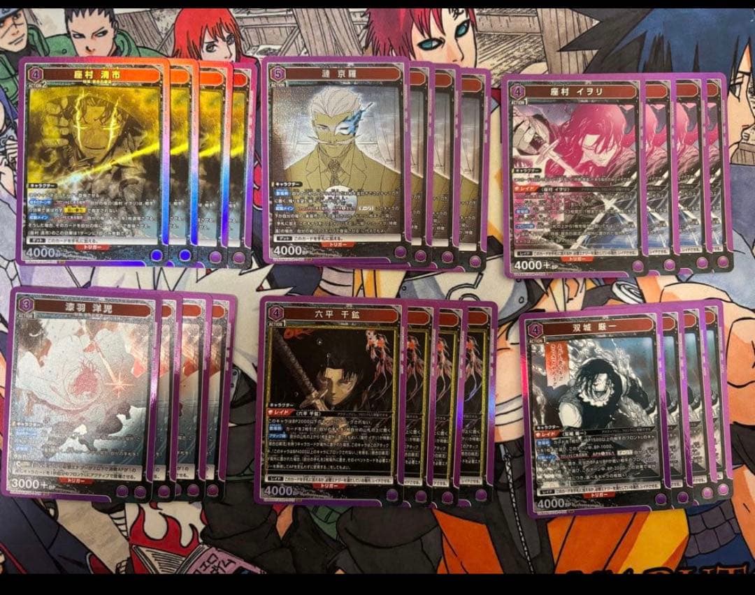 UNION ARENA カグラバチ 紫SR.R.C.U 4コン 紫カグラバチ（居合白禊流軸）のデッキ紹介【ユニオンアリーナ