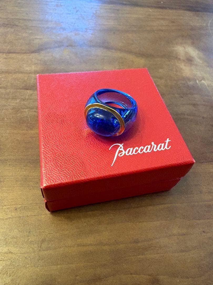 Baccarat クリスタルリング 約13号