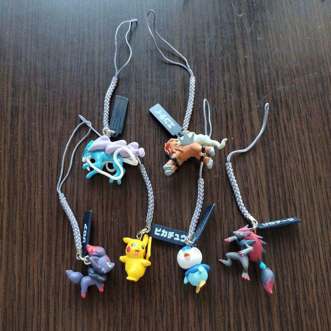未使用品☆ポケモン根付マスコット6種(スマホストラップ) ミニ