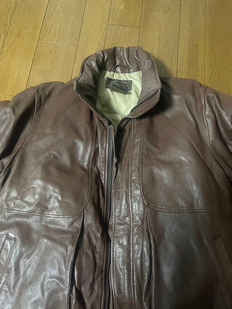 みかエディーバウアー　レザーグースダウン　ブラウン　希少Mサイズ