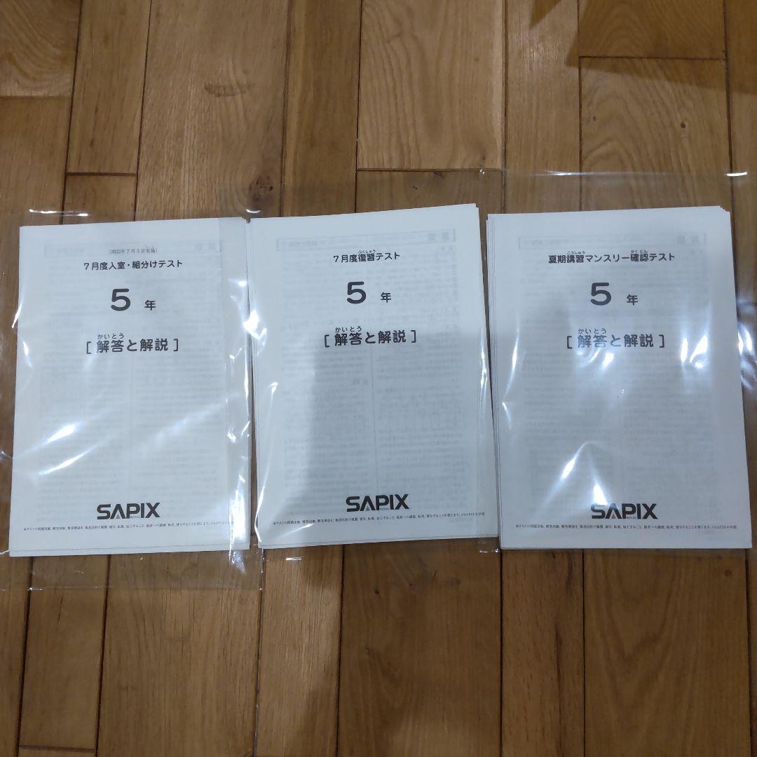 原本】サピックス 5年生 テスト 12回分 - メルカリ