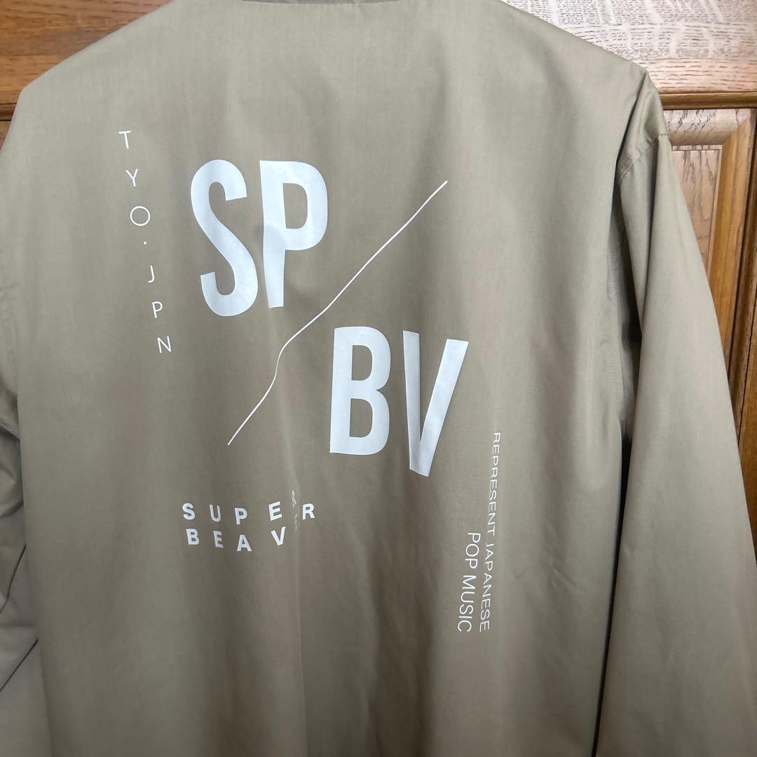 スーパービーバー　Lサイズ　受注生産コーチジャケット　中古　ベージュ スーパービーバー Lサイズ 受注生産コーチジャケット 中古 ベージュ