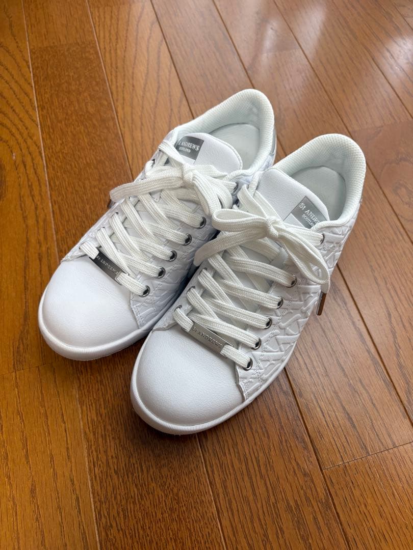 ST ANDREWS ホワイト ゴルフシューズ St ANDREWS セントアンドリュース ゴルフシューズ Vibram スパイクレス