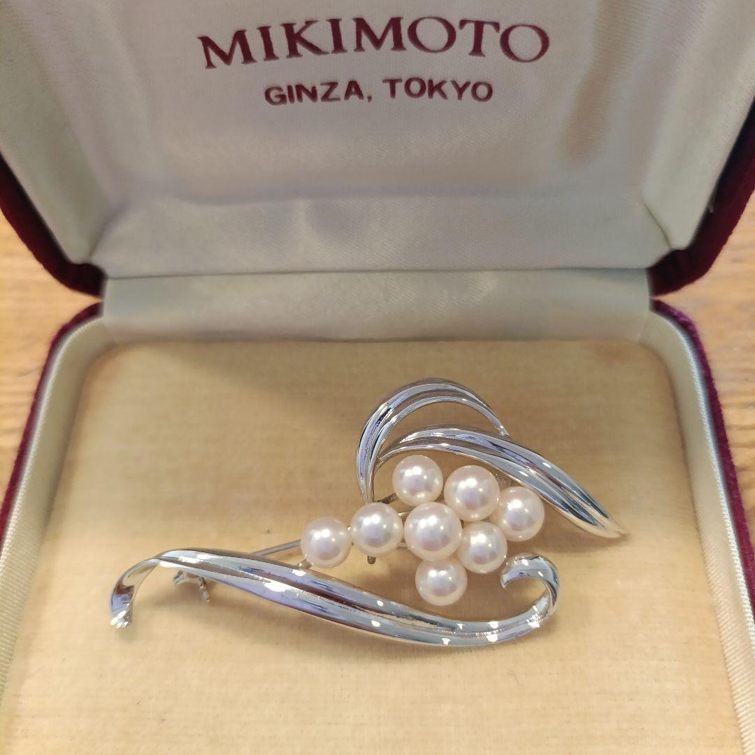 ミキモト ブローチ パール フォーマル 8珠 皇室御用達　箱なし　値引き不可 極美品 最高級】ミキモト ブローチ パール フォーマル 皇室御用達 正規