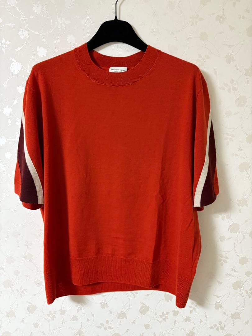 【ドリスヴァンノッテン】　半袖ニット　赤