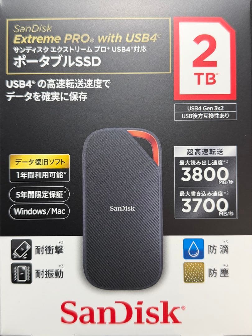外付けハードディスク・ドライブ SanDisk SDSSDE82-2T00-J25